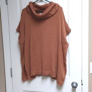 Old Navy light brown mild copper sleeveless turtleneck sweater XS